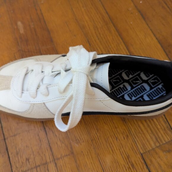 PUMA | Palermo Leather Sneaker - Moda White / Black - Women's 7.5 - Like New - Picture 5 of 6